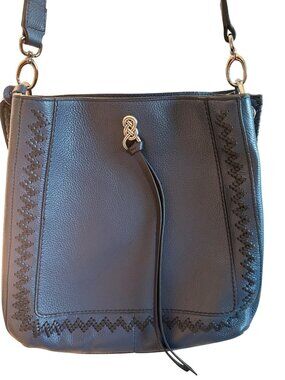 Navy Blue Brighton Georgia Convertible Hobo Bag Purse Tote